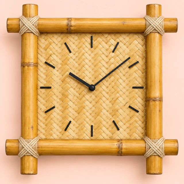 Bamboo Wall Clock